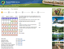 Tablet Screenshot of bookings.overlandtrack.com.au